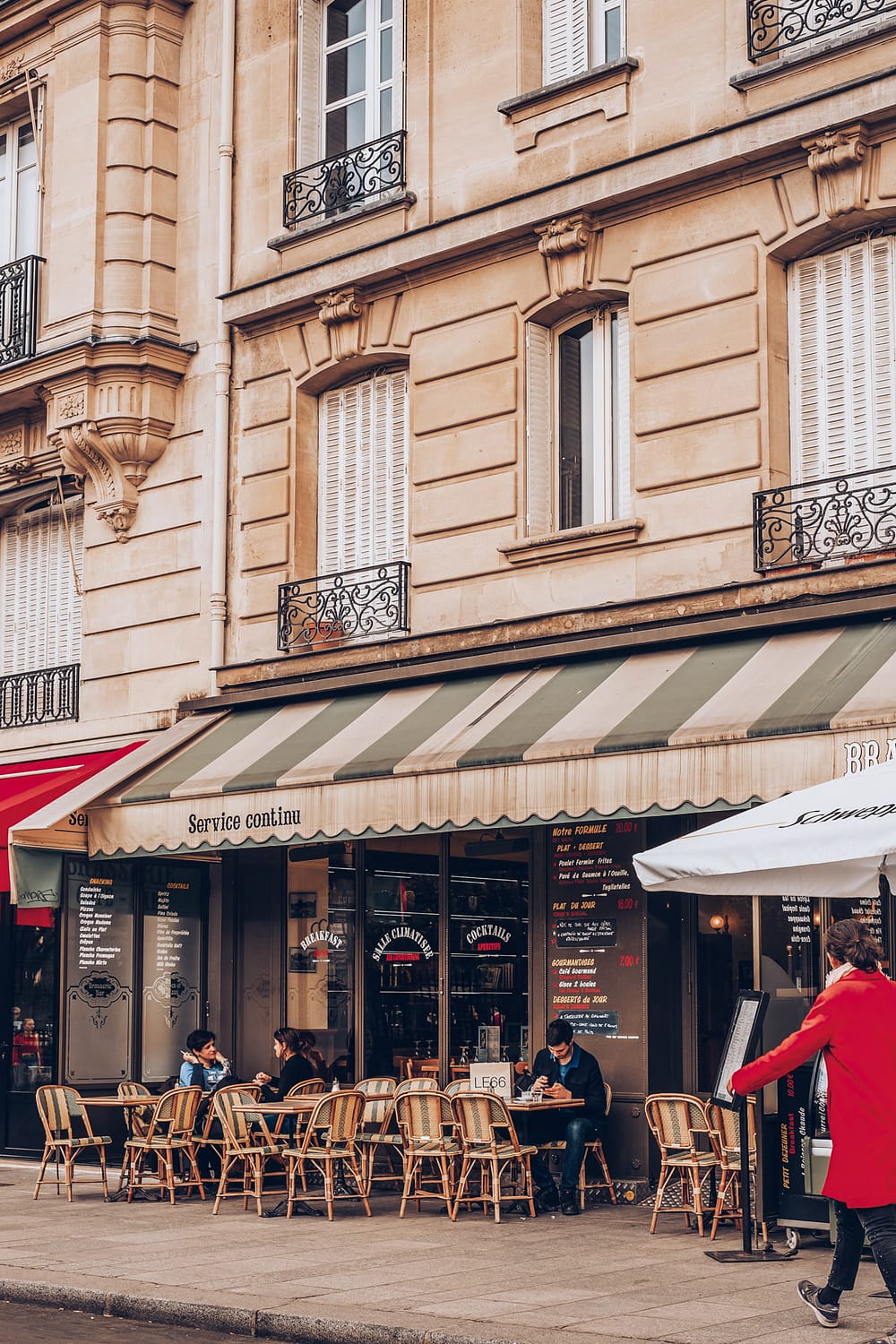 Parisian cafe with terrace