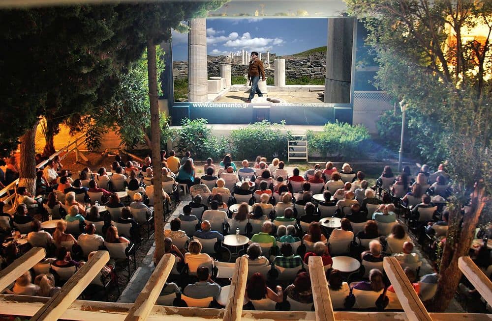 Open-air cinema in Mykonos