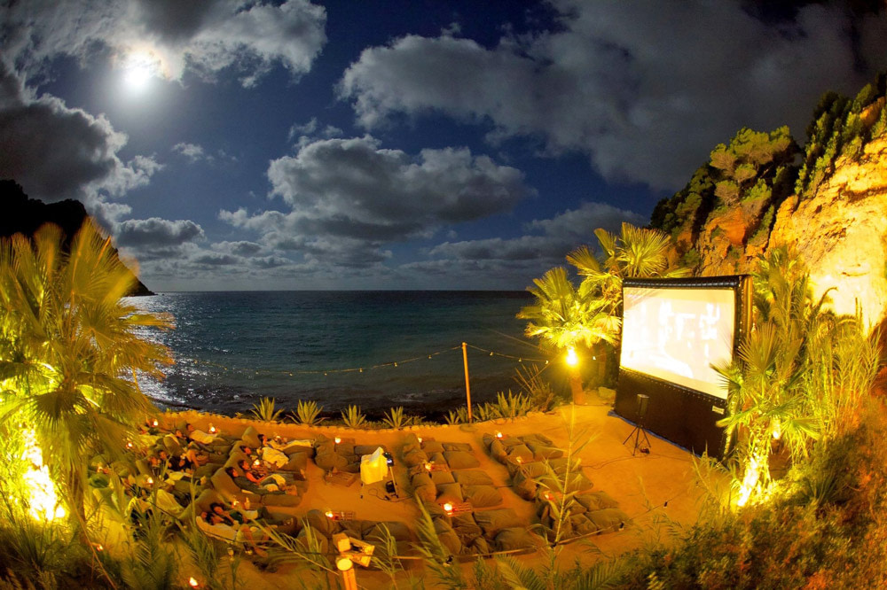 Outdoor cinema in Ibiza