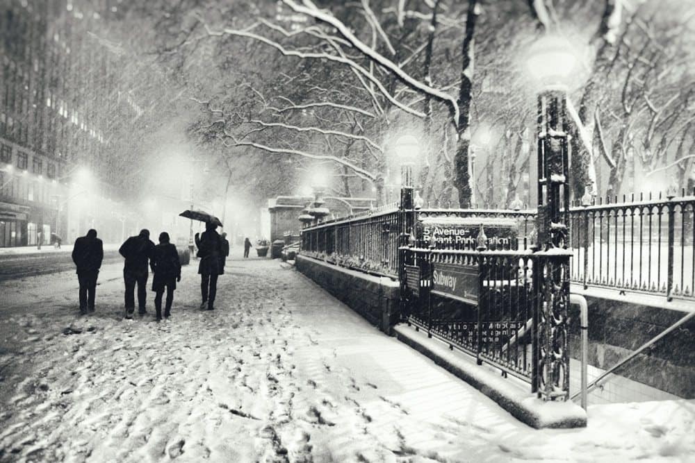Snowy Fifth Avenue