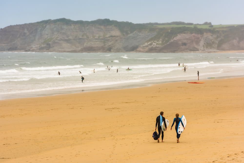 Surfing in French Basque Country