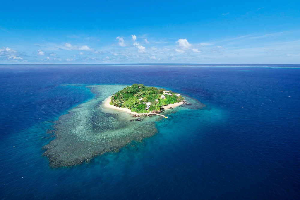 Romantic island in Fiji