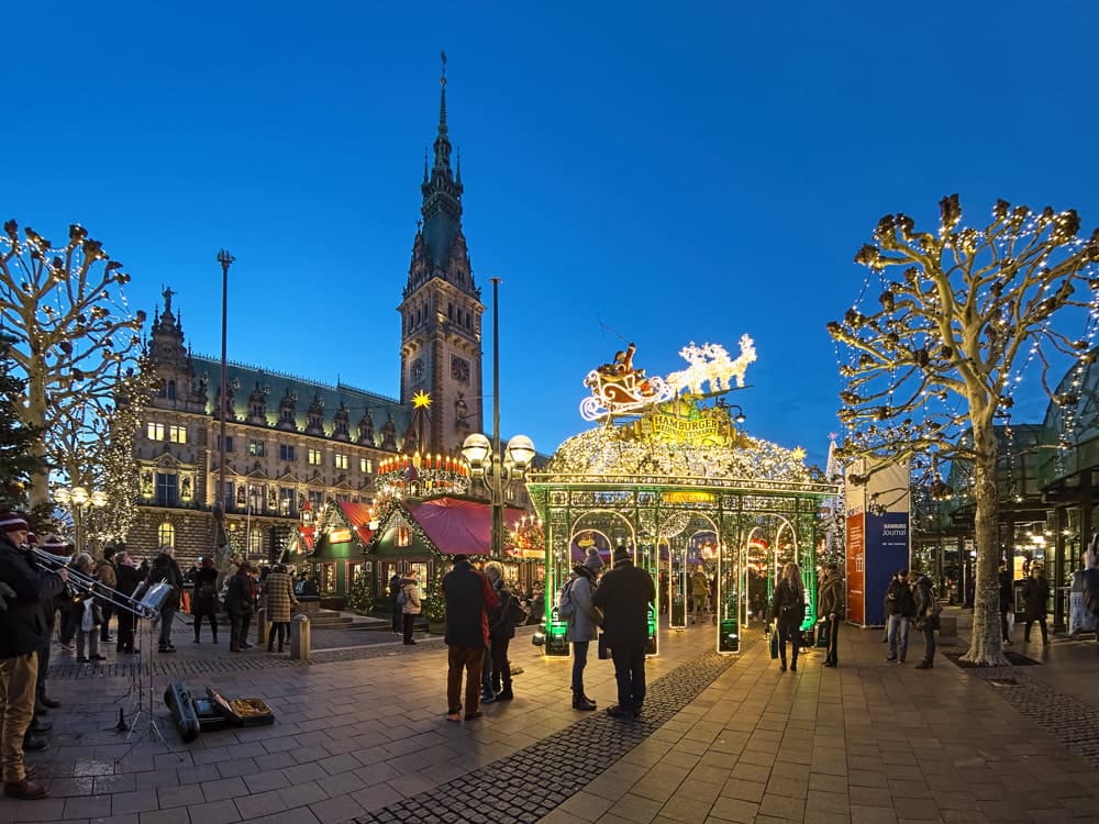 Hamburg City Hall Christmas Market