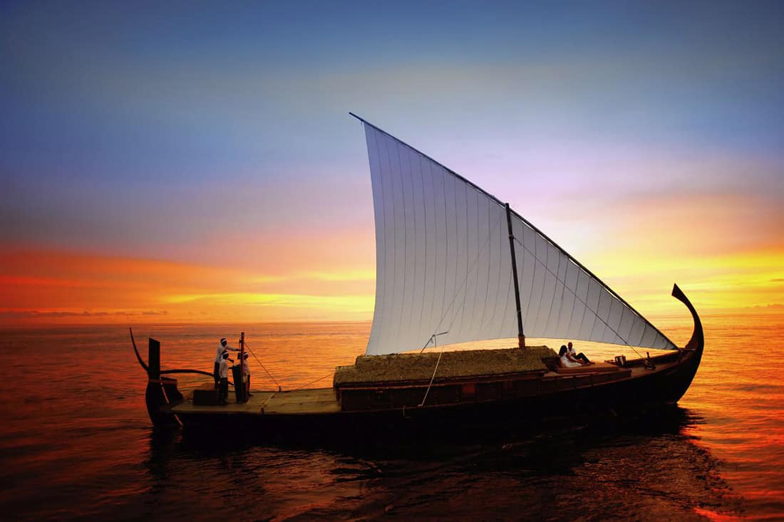 Wooden sailing dhoni