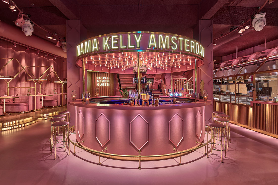 Pink restaurant in Amsterdam