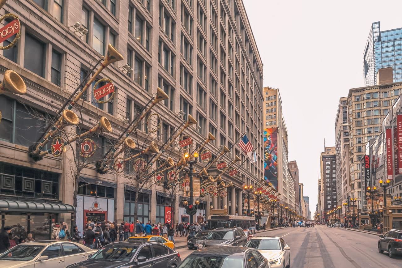 Chicago's State Street during the holidays