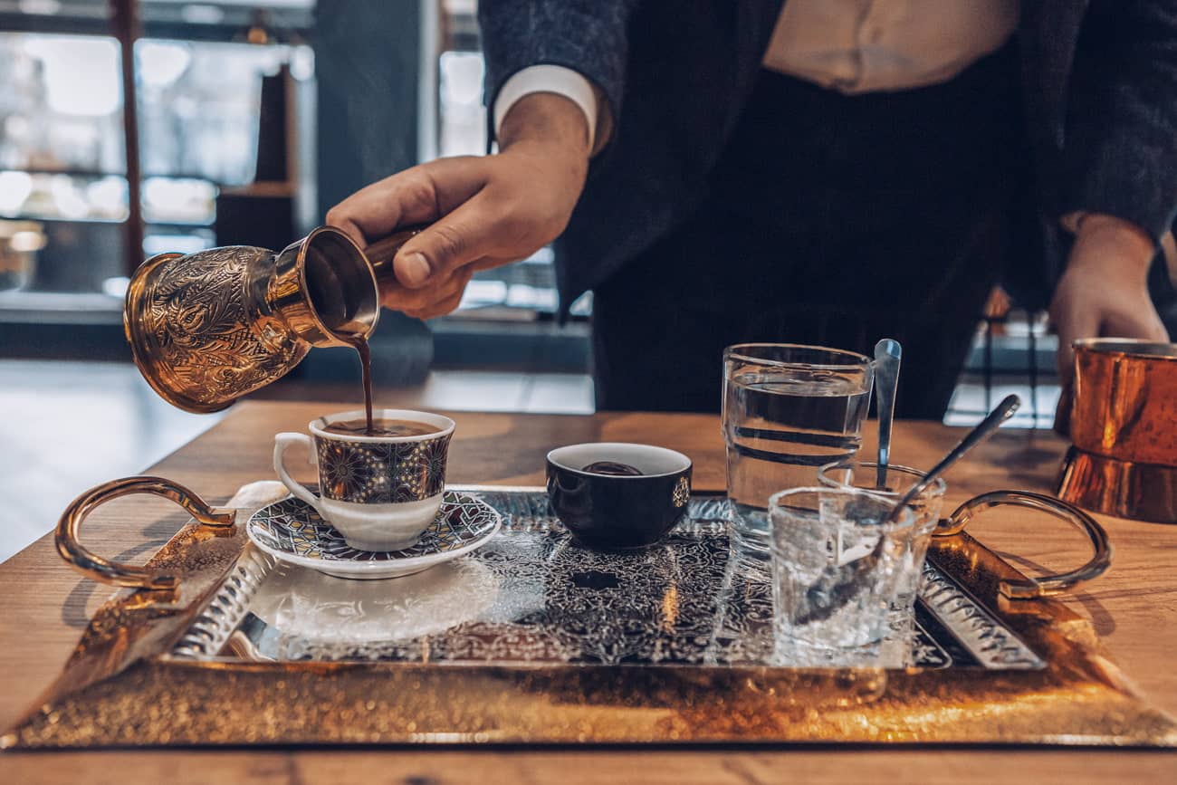 How to serve Turkish coffee