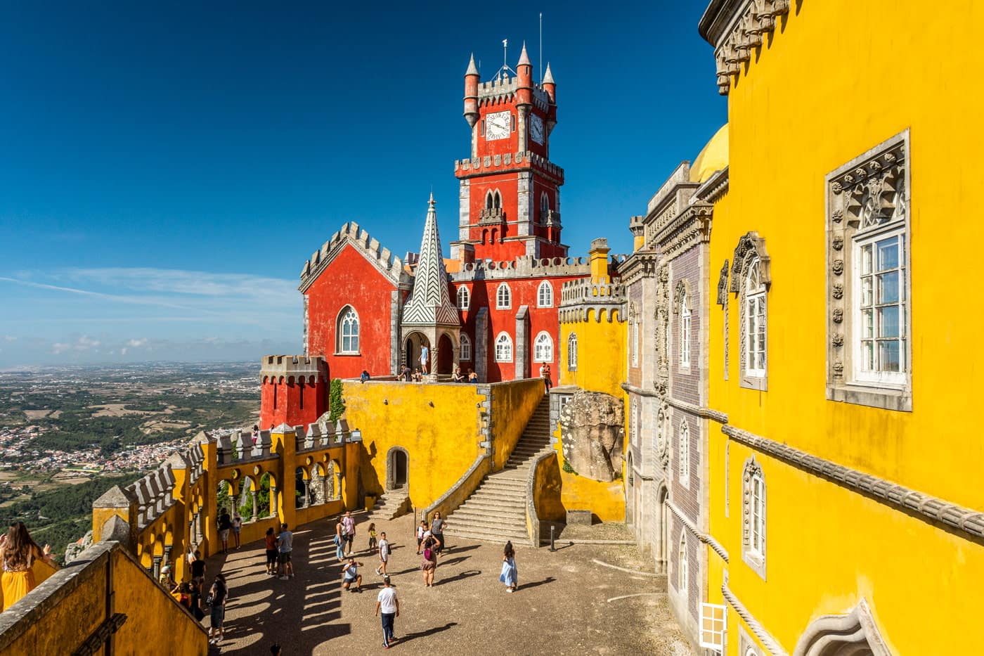 Colorful castle in Sintra, Portugal