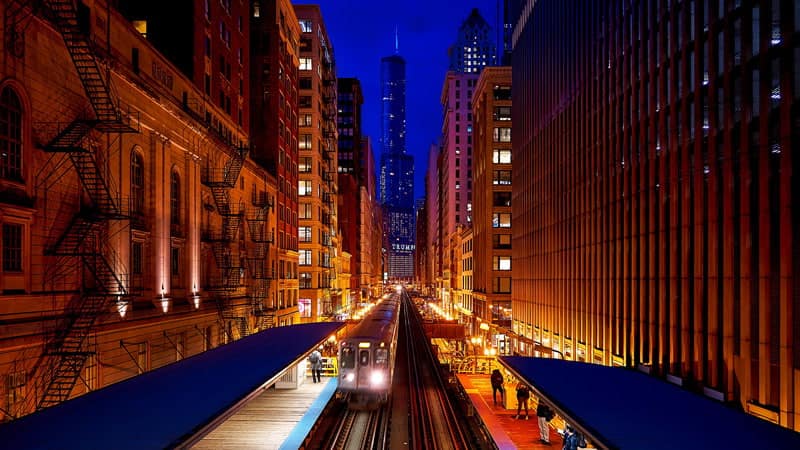 Train station in Chicago