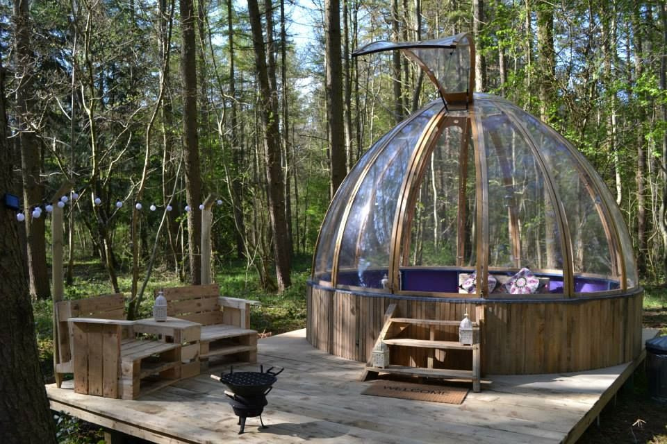 Glamping in a dome