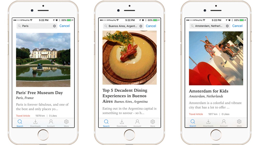 Walks and Articles with Offline Maps