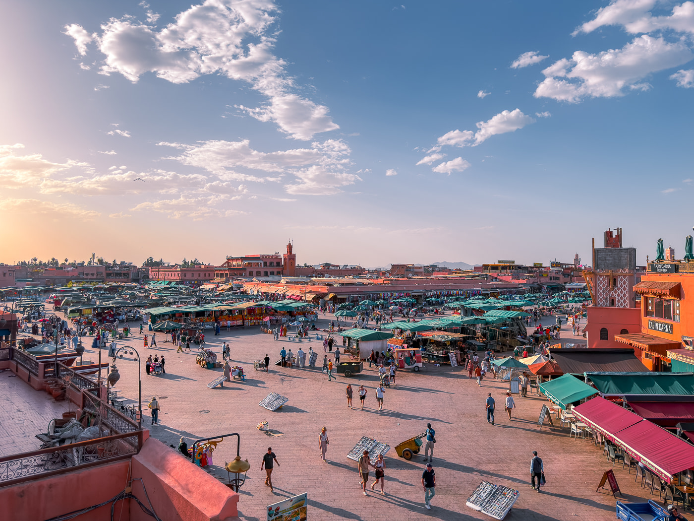 Jemaa el-Fnaa from the rooftop