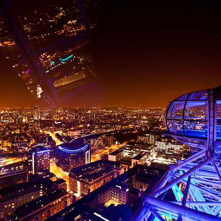 London skyline from London Eye