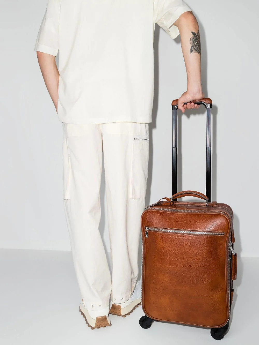Designer Leather Cabin Suitcase