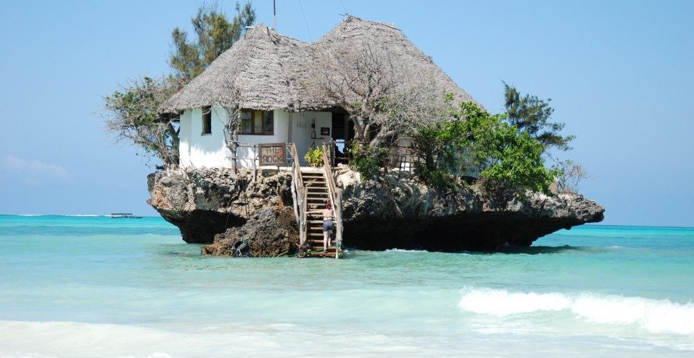 Restaurant in the middle of the sea