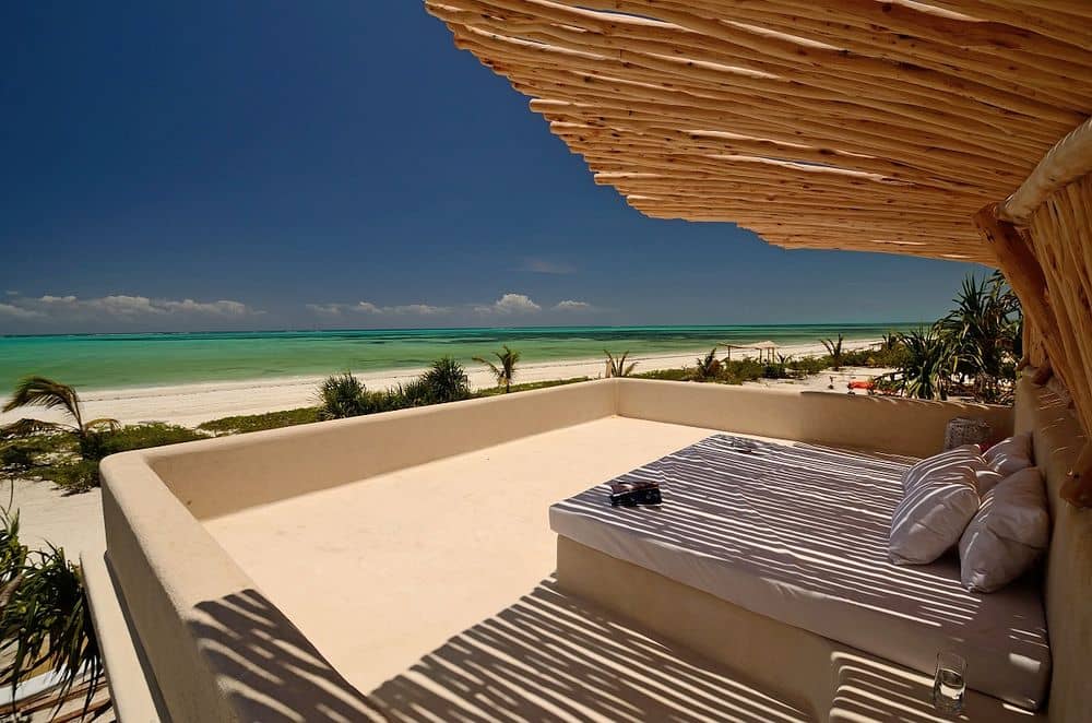 Beachfront Bed in Zanzibar