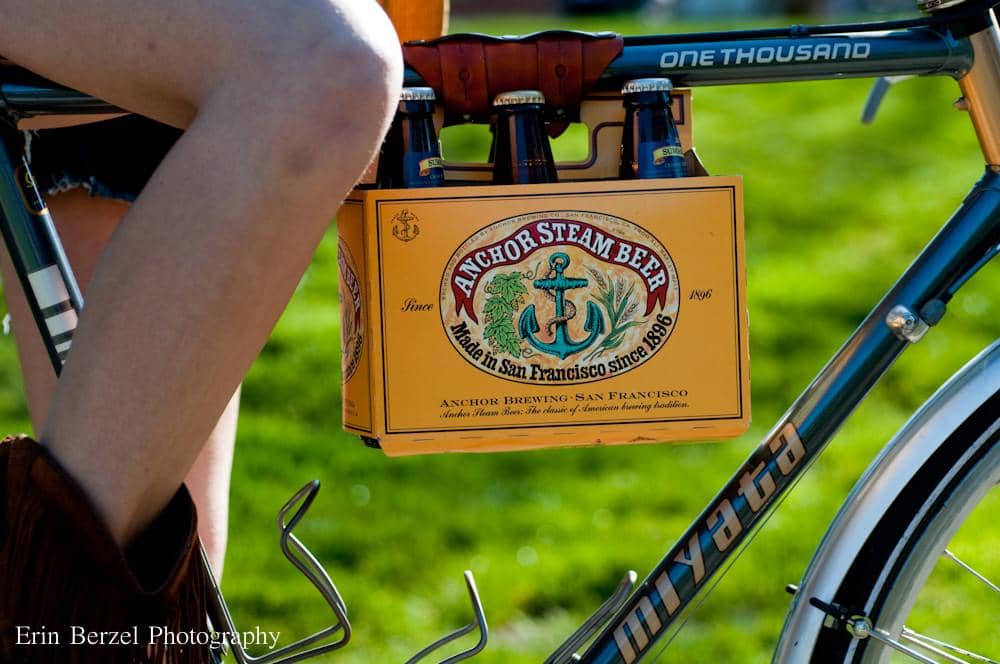 Bike beer holder