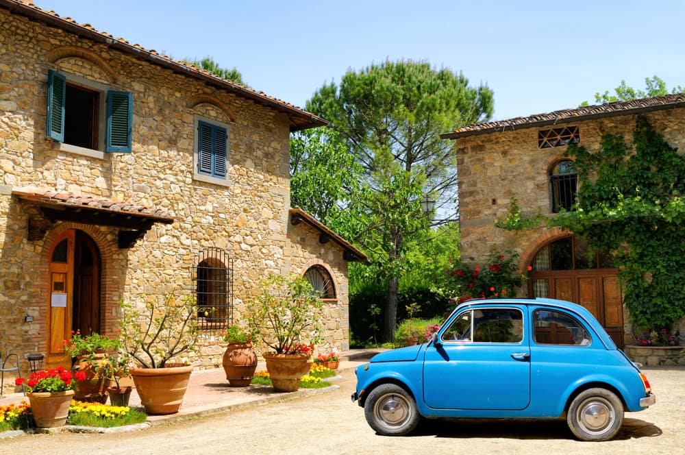 Vintage Fiat 500 in Tuscany