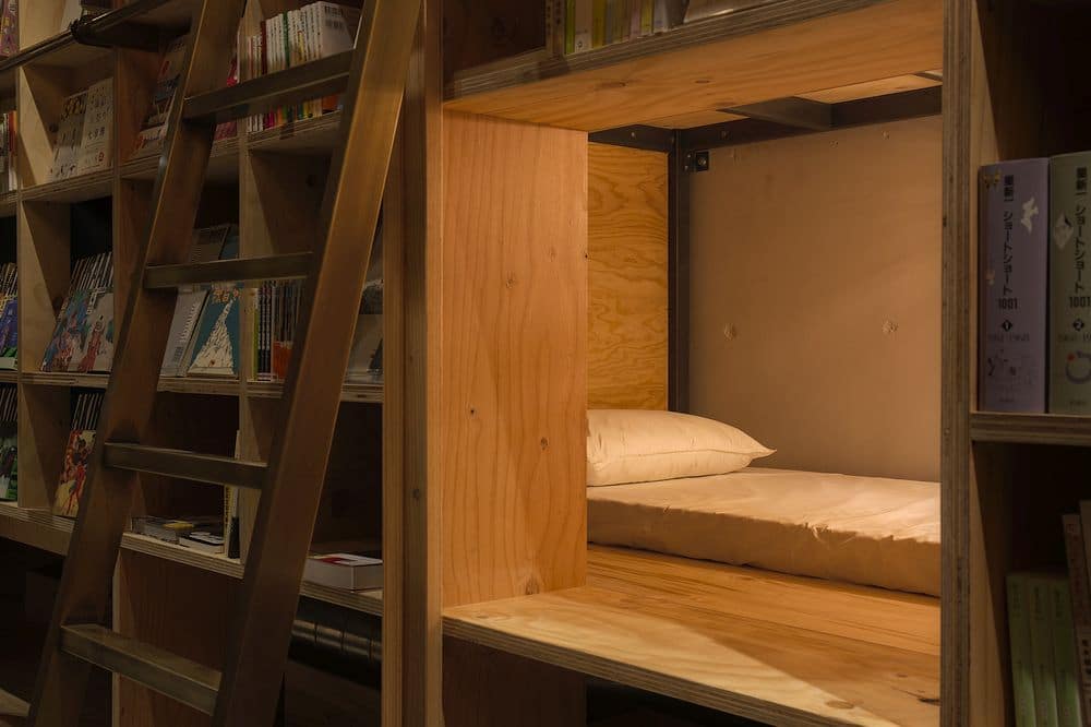 Bed Behind the Bookshelf