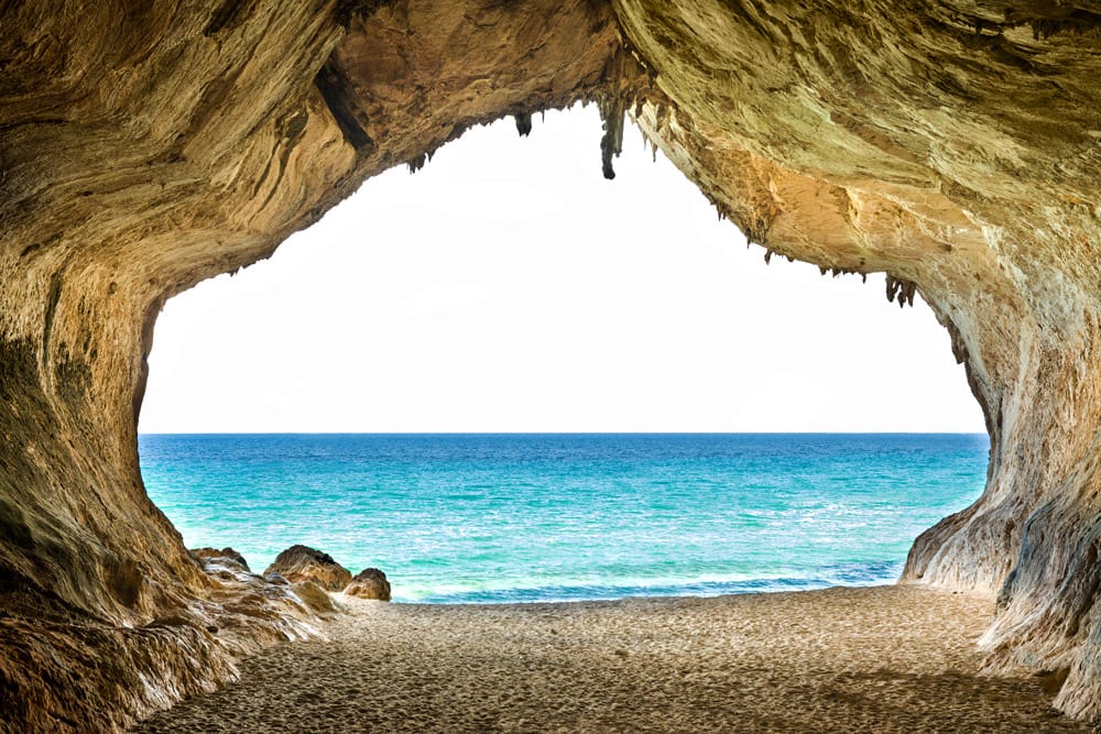 Beach cave in Sardinia