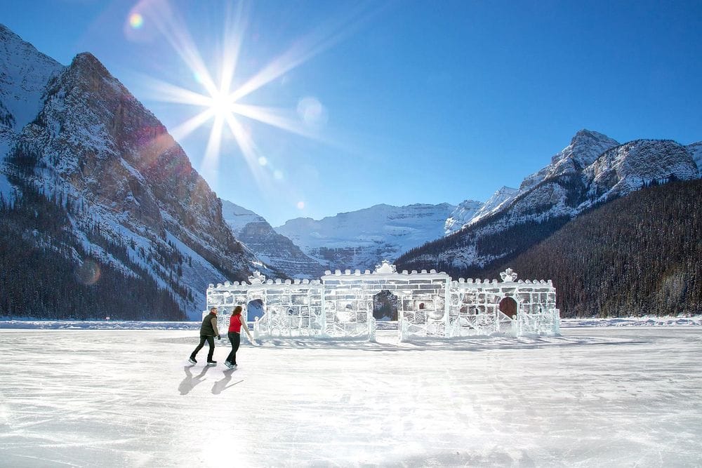 Skating on Lake Louise