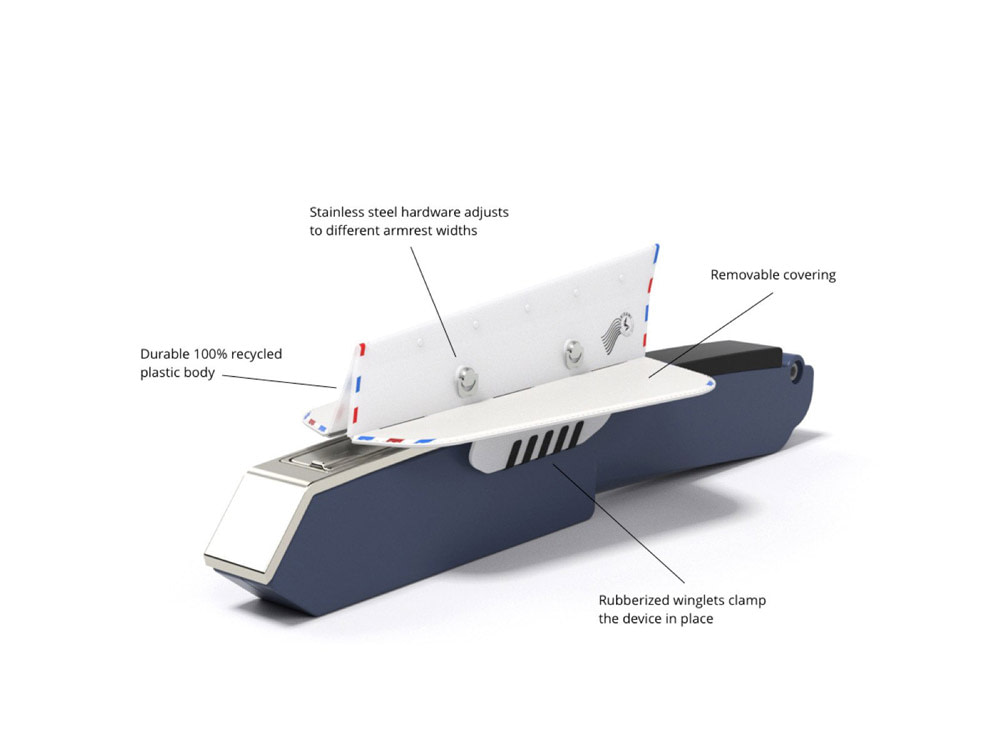 spAIRtray is an easy to install shelf for window-seat passengers - The  Gadgeteer