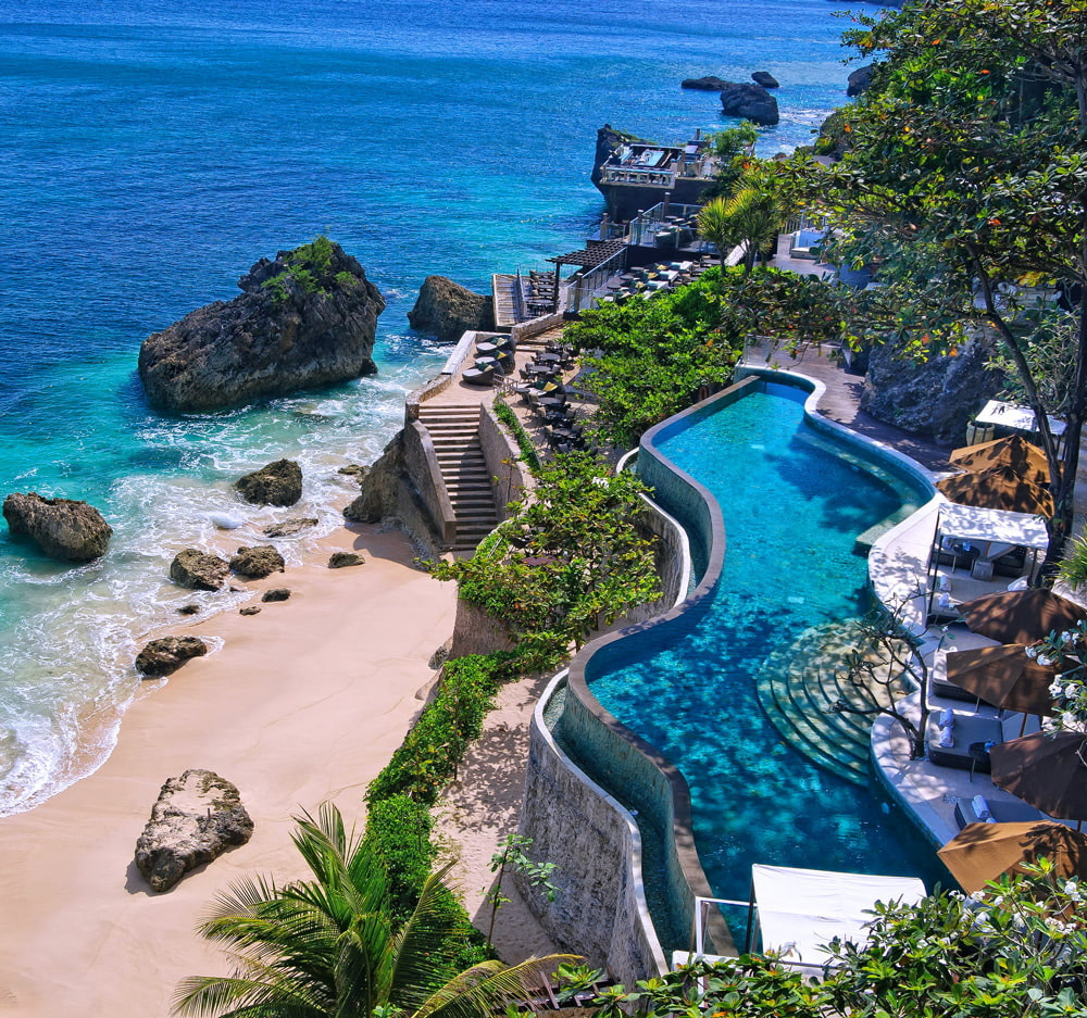 Balinese resort with its own private beach