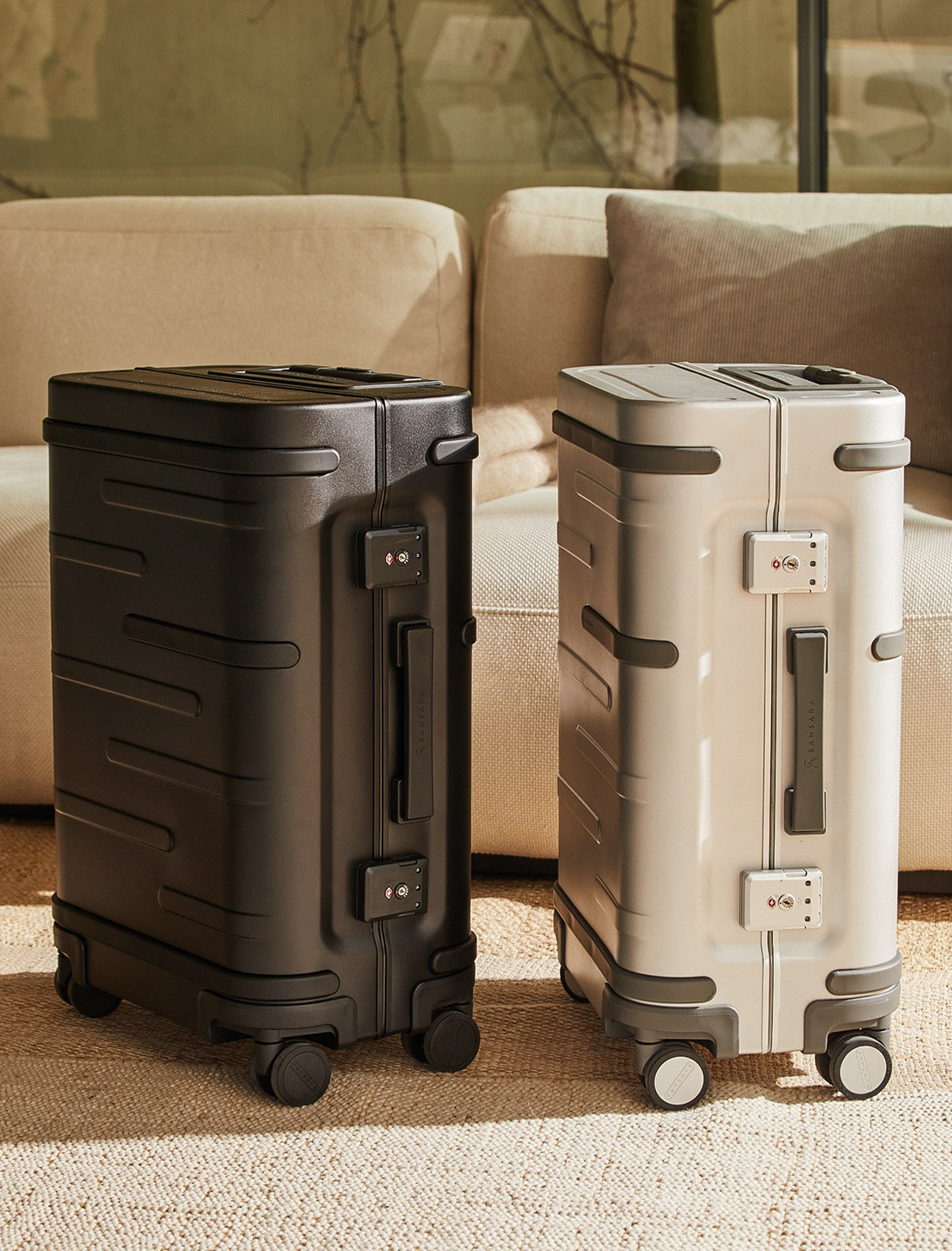 Smart aluminum suitcases