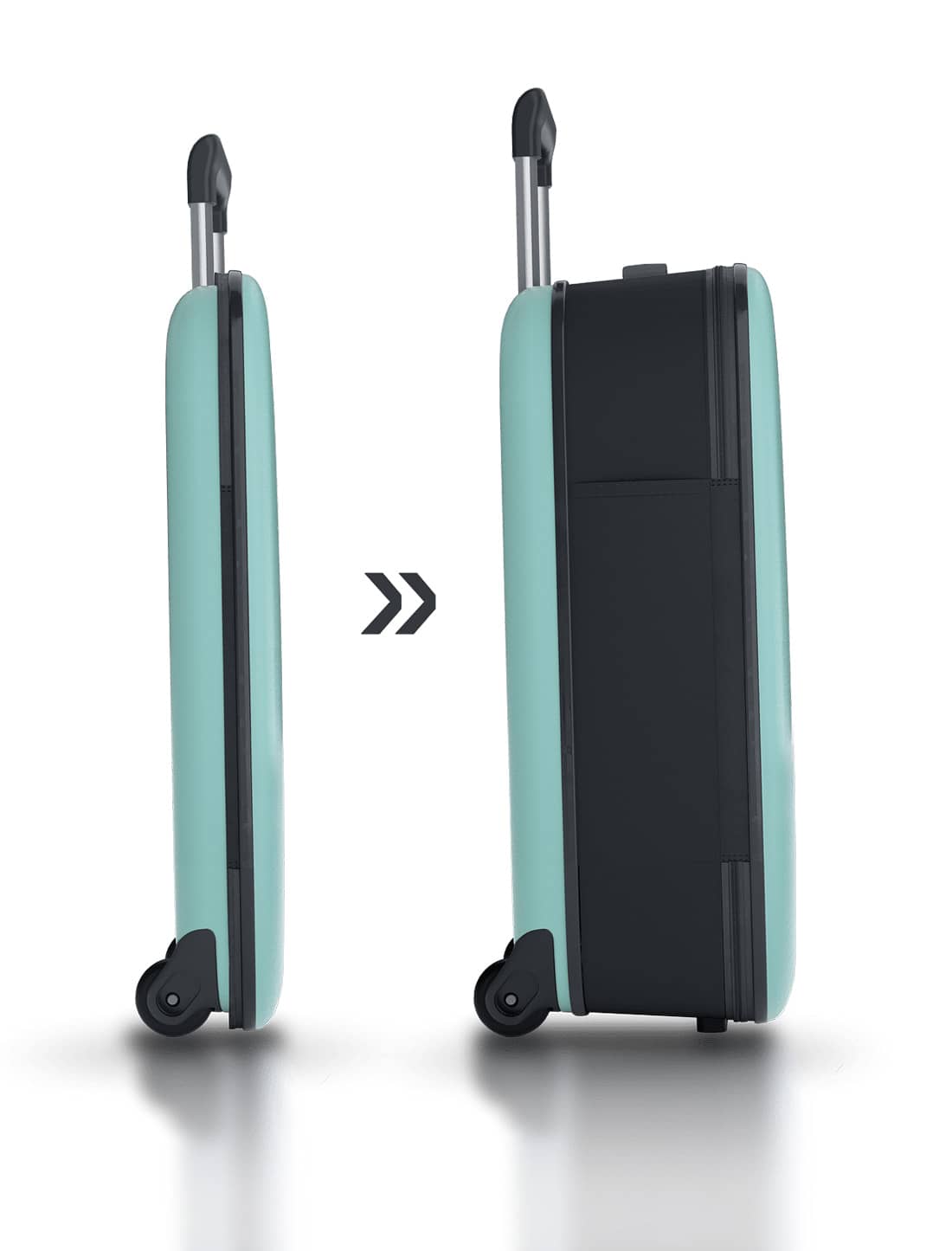Collapsible suitcase for light travelers