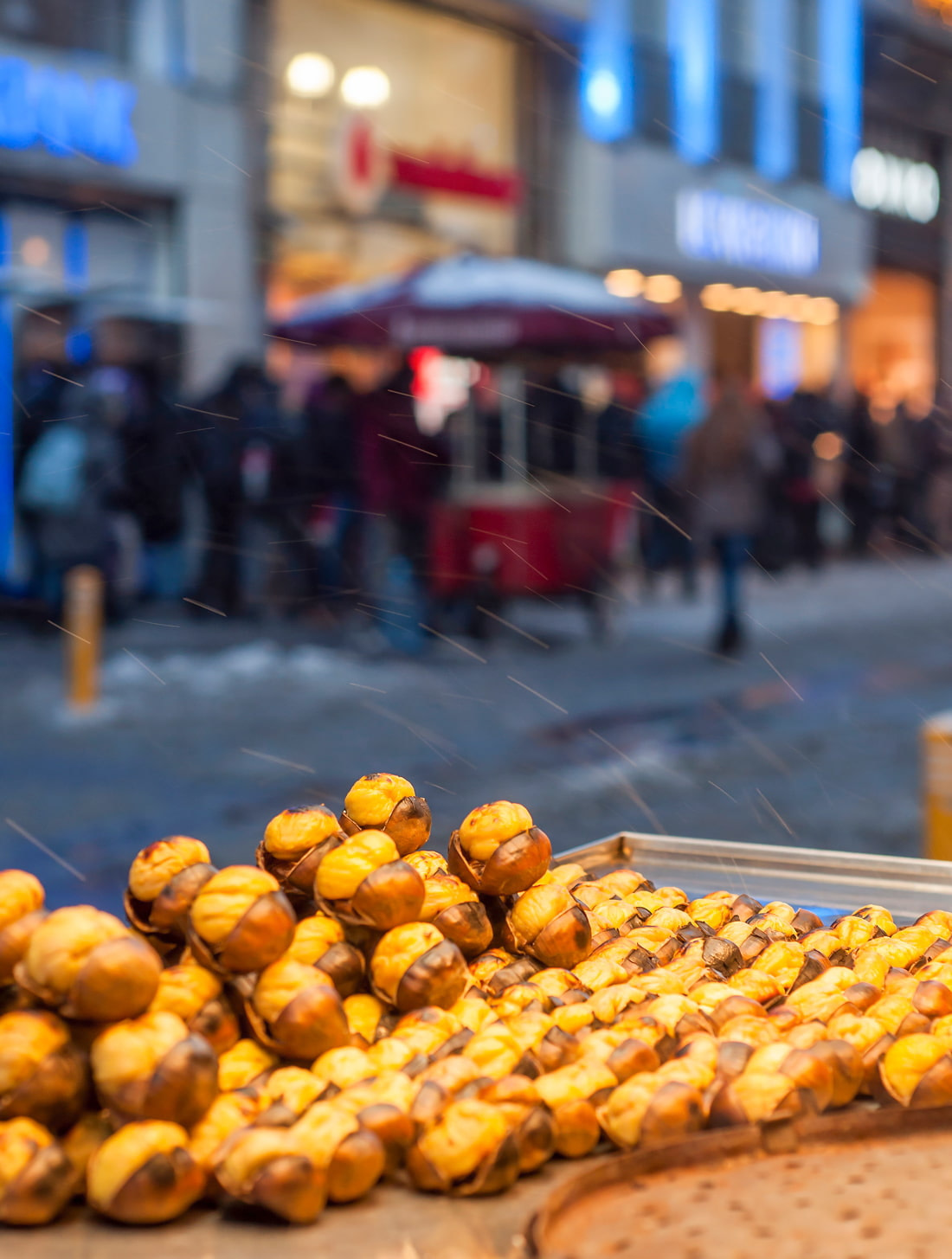 Roasted chestnuts in the streets of Istanbul