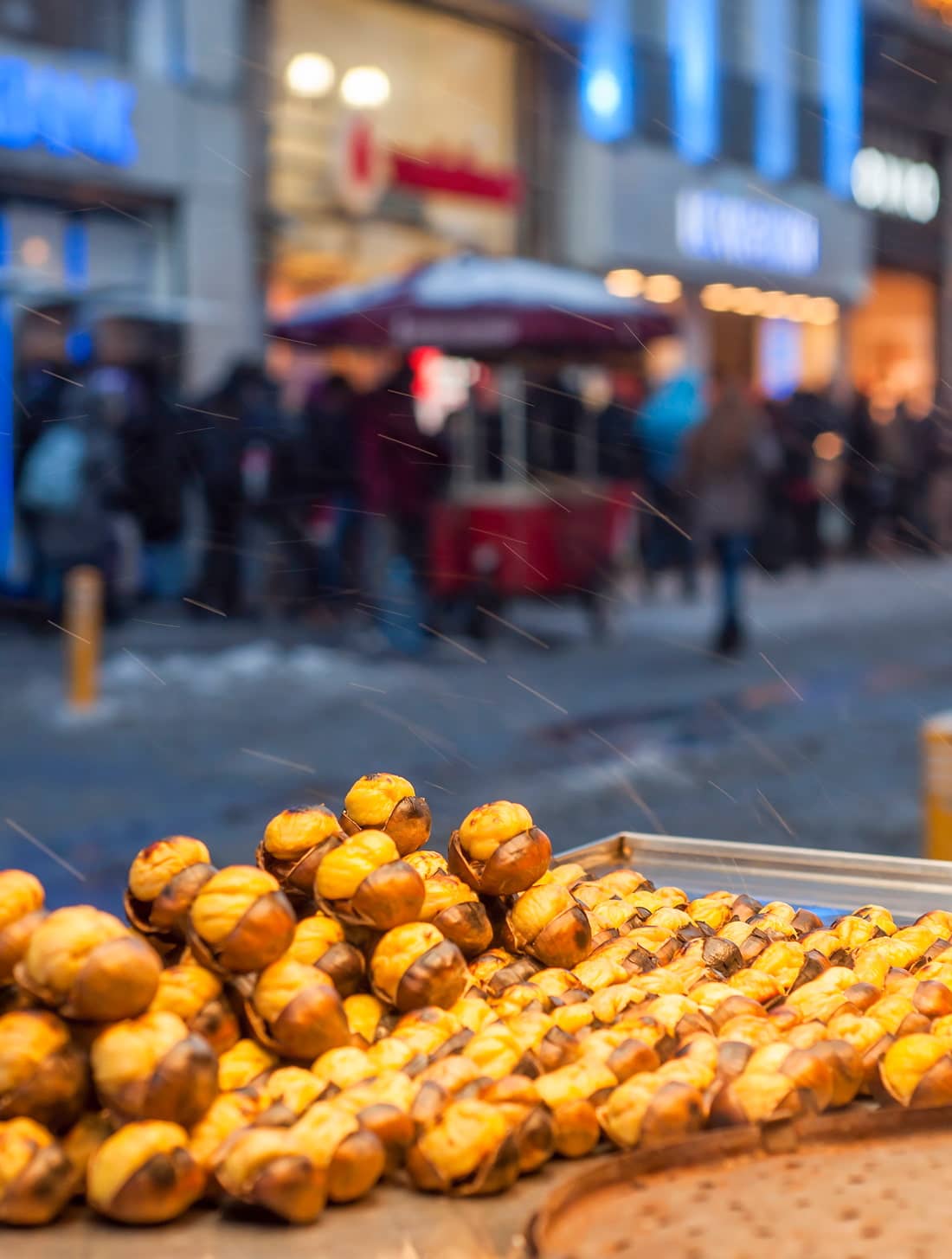 Roasted chestnuts on the streets of Istanbul