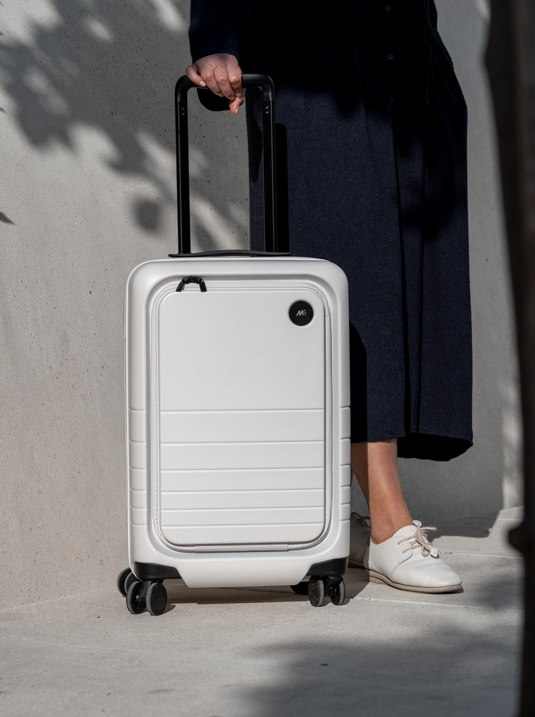 The Weekender Travel Carry On Bag in Black with Silver and Gold Stripes