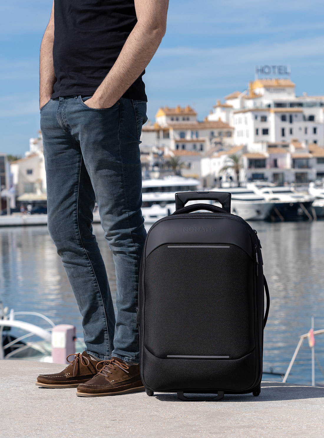 Minimalist Carry-On With Spinning Wheels For Travel