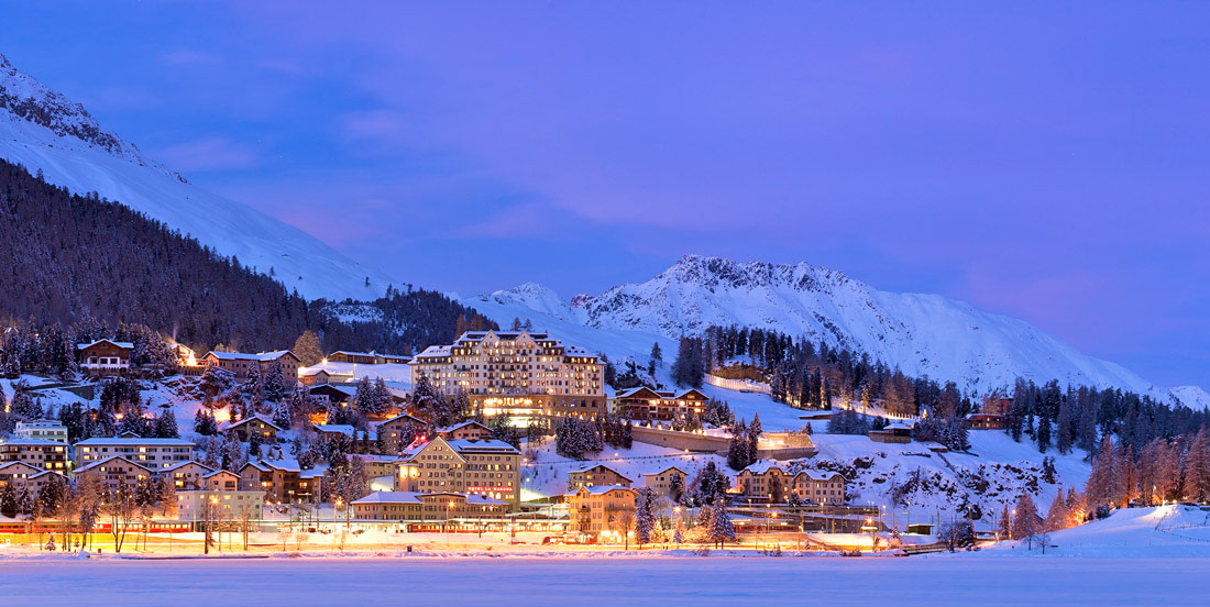 Winter night in St. Moritz