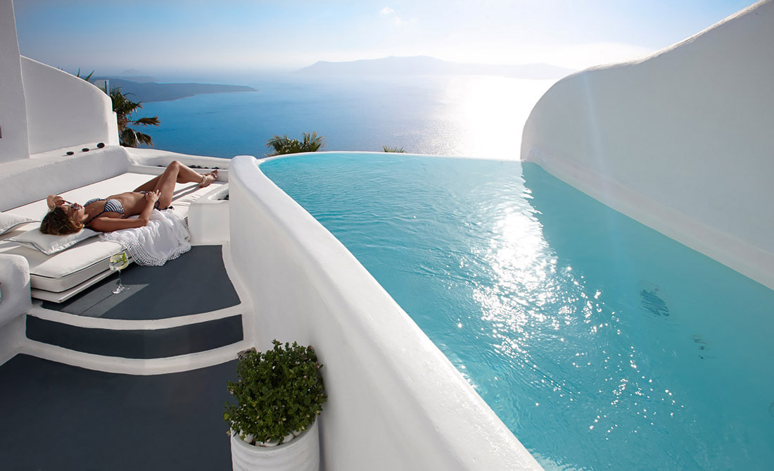 Cliffside villa in Santorini