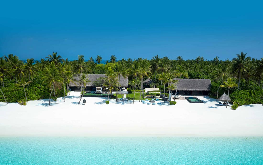 White sand beach in the Maldive