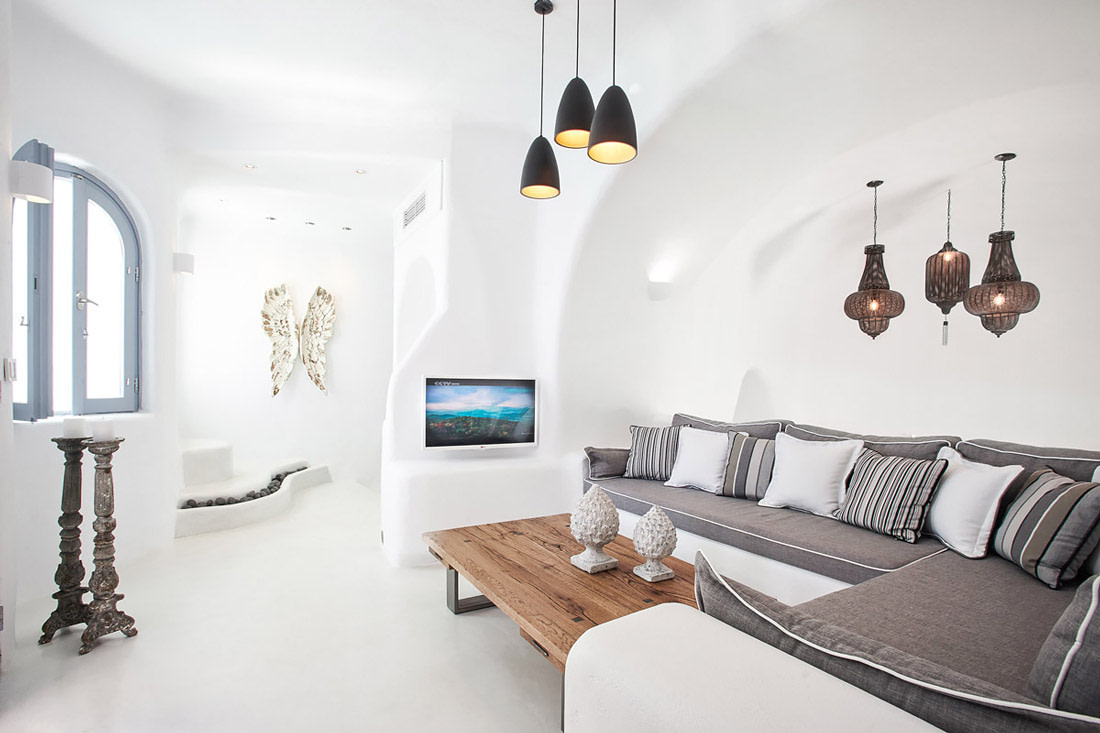 White living room