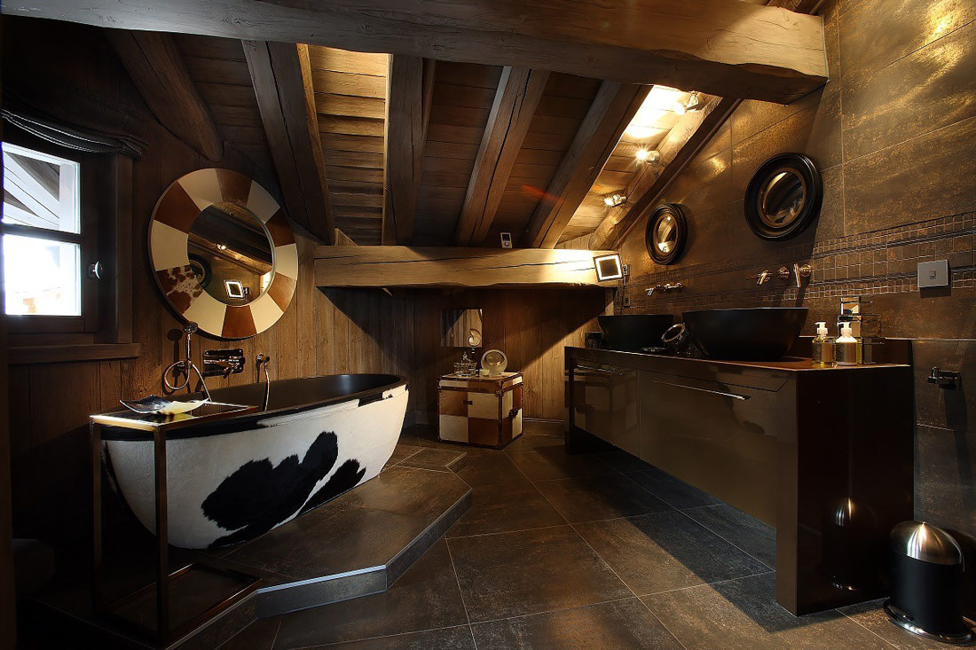 Alpine-theme designed bathroom