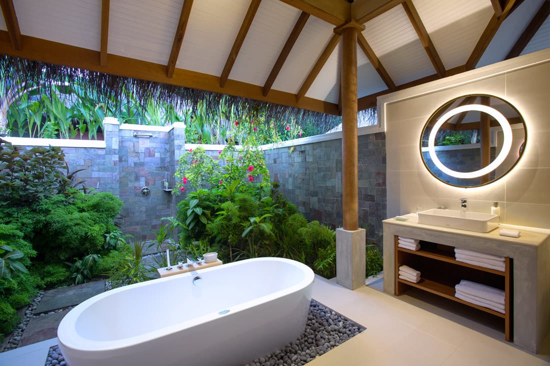 Open-air bathroom