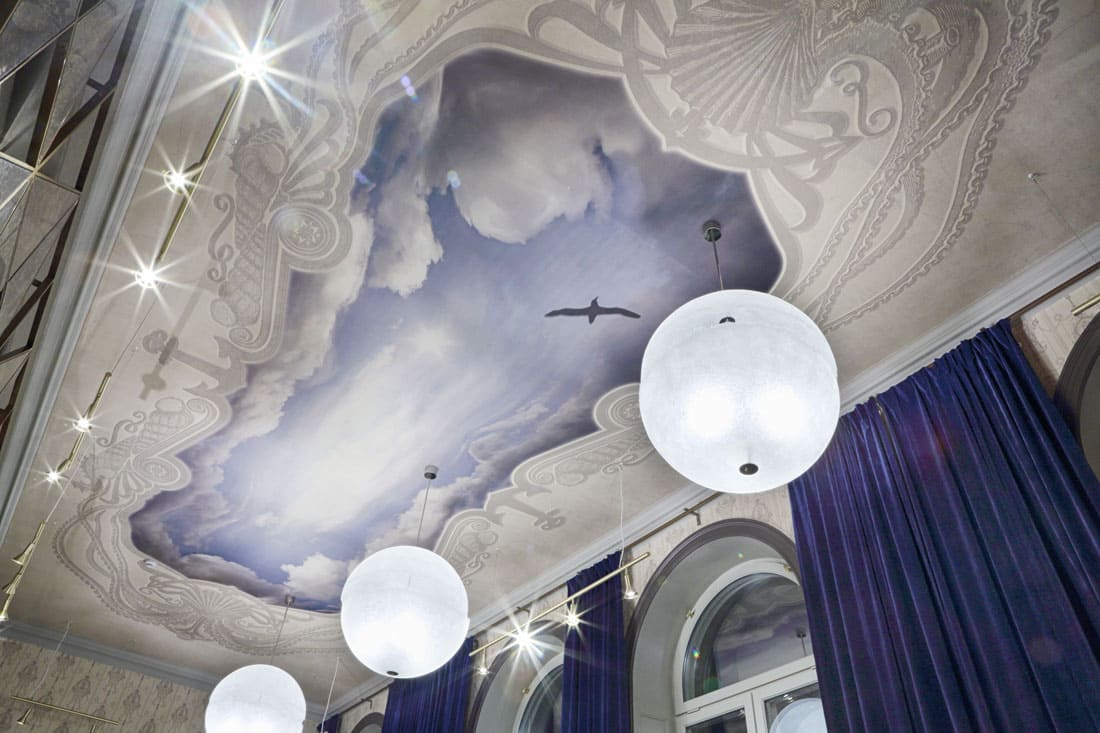 Sky painted ceiling