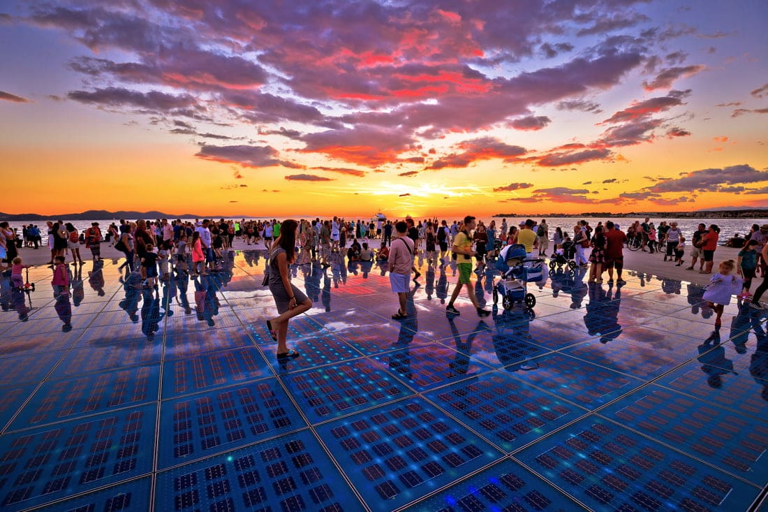 City of Zadar at sunset