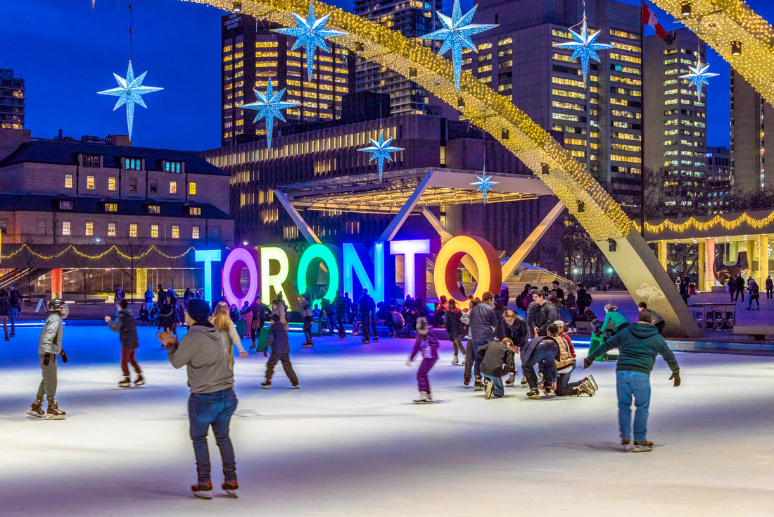 Ice skating rink in Toronto