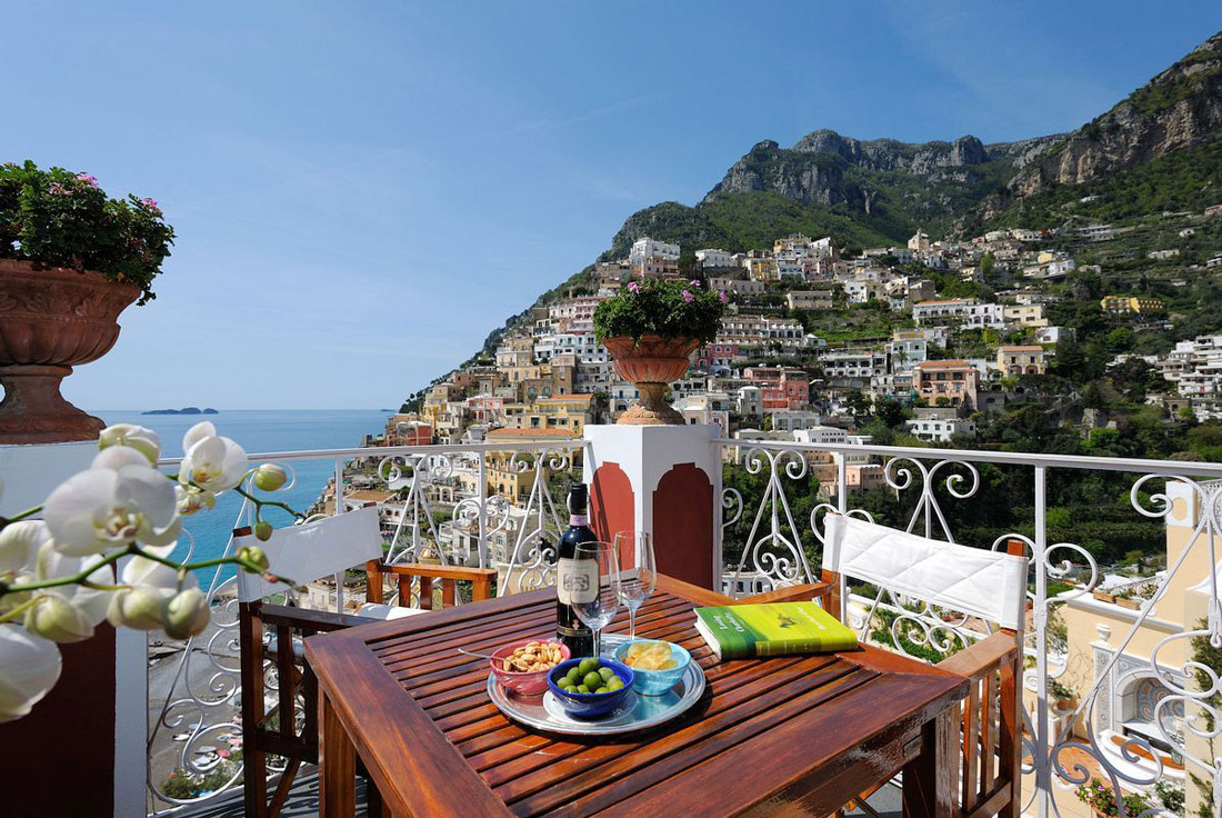 Balcony with sea views