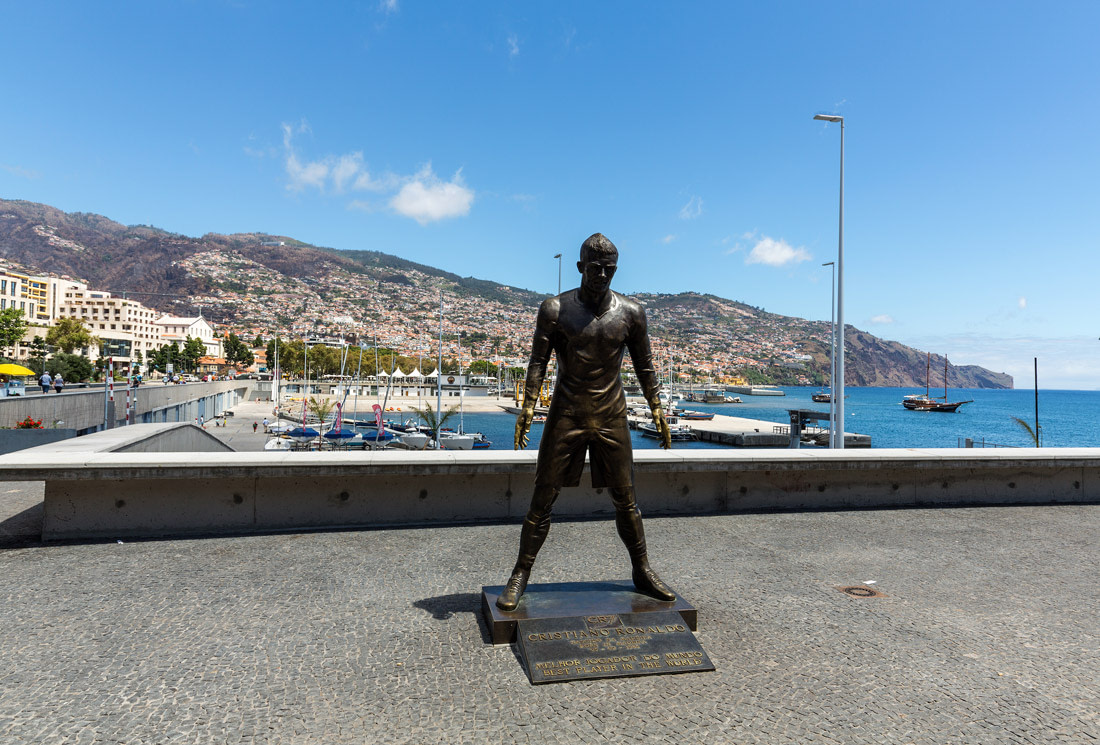 Ronaldo statue in Funchal
