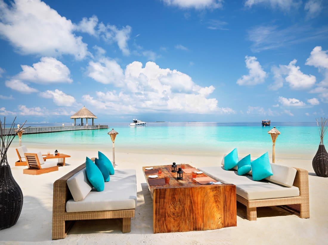 Beach bar in the Maldives