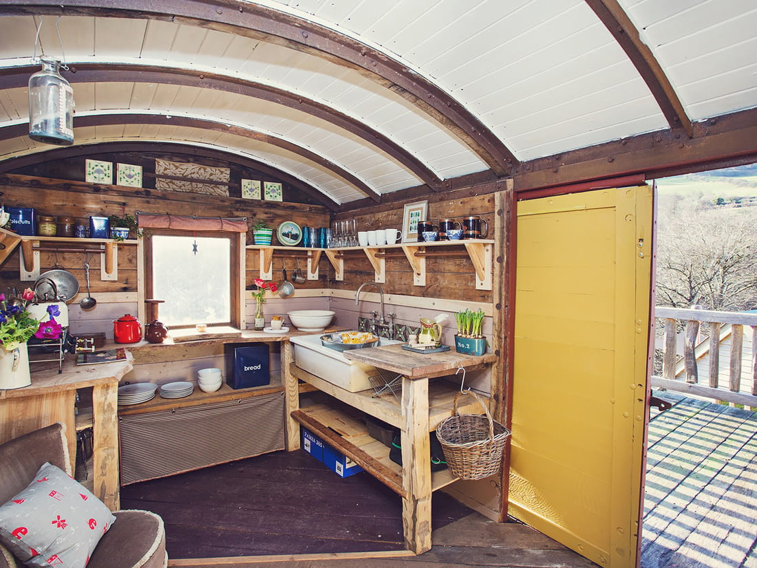 Railway cabin to rent in Wales
