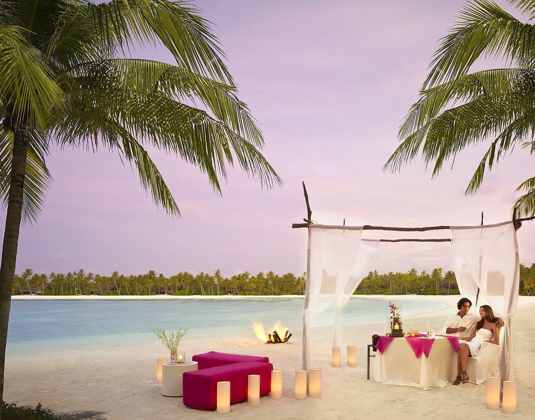 Beach lounging in the Maldives