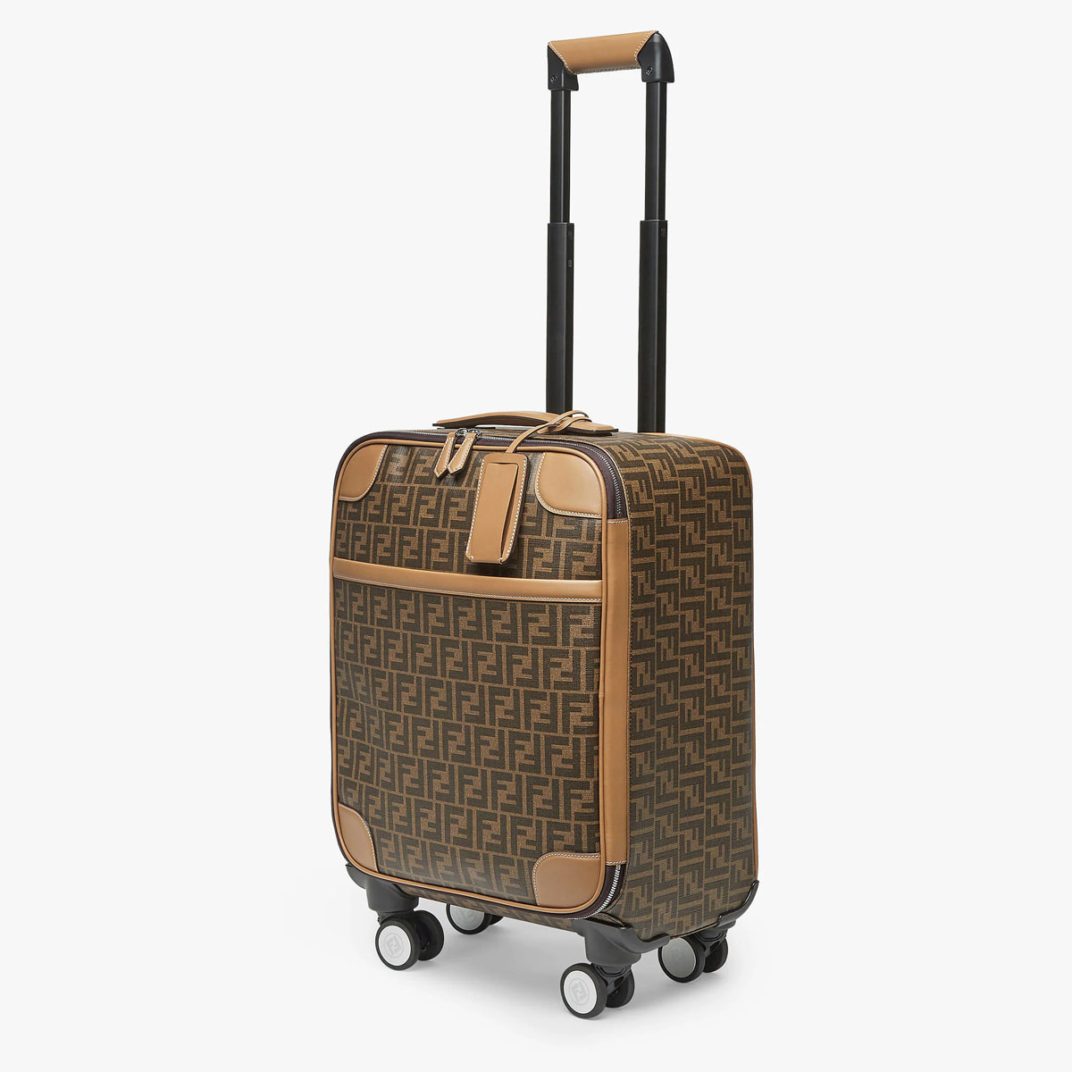 Black Coated Canvas Bourget Trolley PM Rolling Trunk Luggage