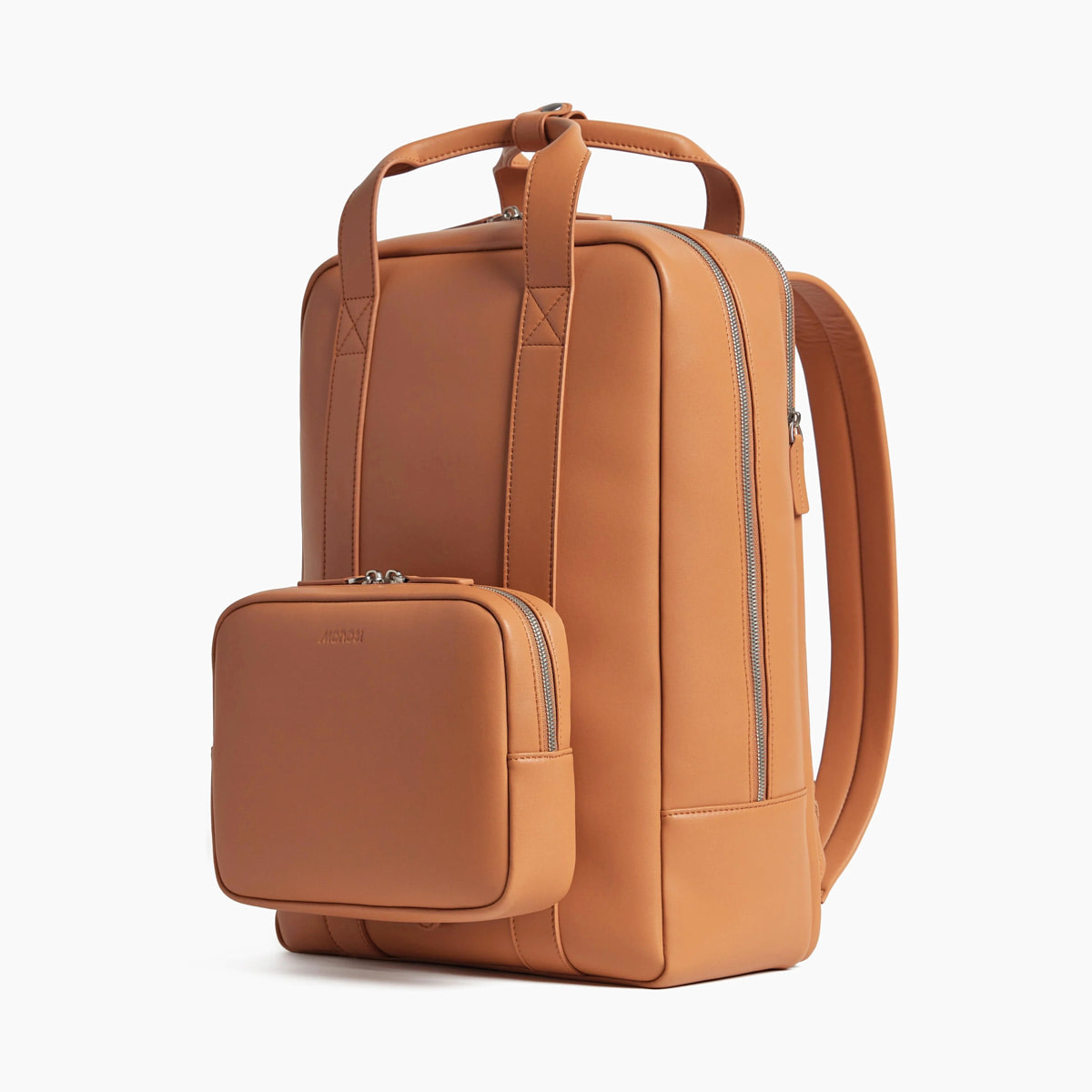Vegan leather carry-on backpack
