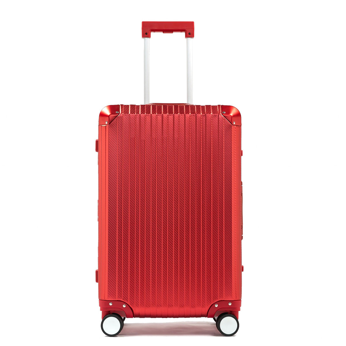 Red Aluminum Suitcase